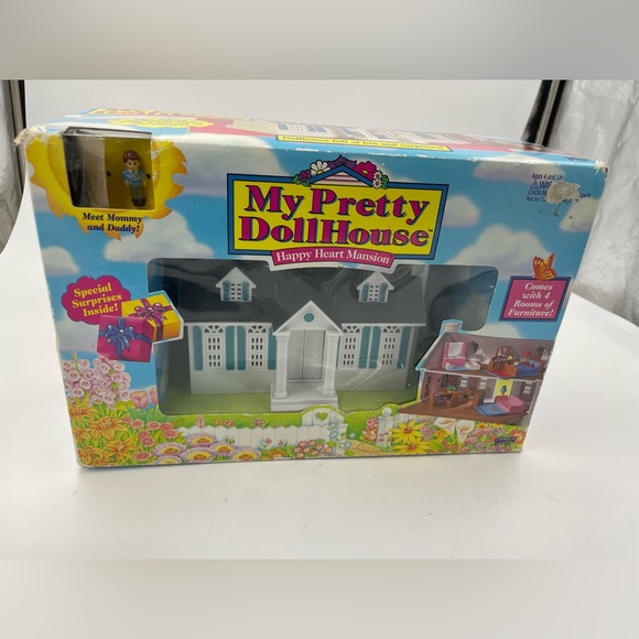 VINTAGE GALOOB MY PRETTY DOLLHOUSE HAPPY HEART MANSION NEW...